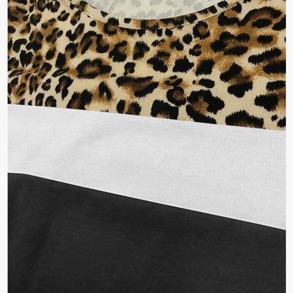 🔥 Women's Long Sleeve Round Neck Leopard Print - Picture 3 of 4
